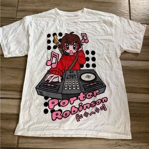 Porter Robinson white graphic tee XS
